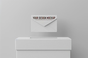 Mockup Of Ballot Envelope In Voting