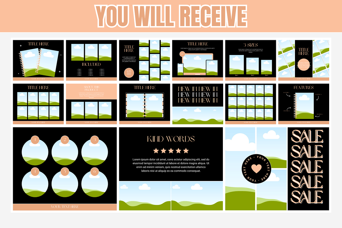 Black Rose Etsy Listing Templates, a Branding & Logo Template by SunshineStudioBoutique (Photo 3 of 8)