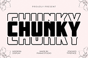 Chunky Stacked - Modern Display Font, a Handwritten Font by Pian45 Studio (Thumbnail 1 of 6)