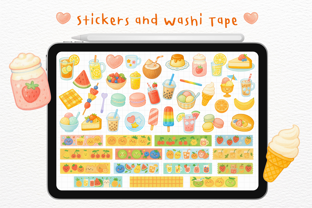 Summer Sweet Goodnotes Stickers, an Illustration by mimimeow (Photo 2 of 3)