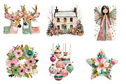 Vintage whimsical Christmas, an Illustration by CreationArt (Thumbnail 2 of 5)