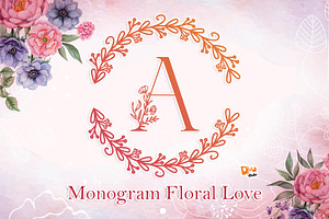 Monogram Floral Love Font