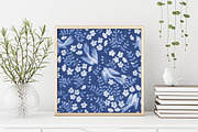 Hampton Blue Birdy Pattern, seamless, a Pattern Graphic by swiejko (Thumbnail 5 of 9)