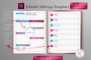 Weekly Calendar | InDesign Template, a Stationery Template by Planner Templates (Thumbnail 17 of 23)