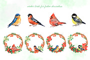 Watercolor Christmas decor clipart., a Decorative Illustration by SavinV (Thumbnail 3 of 7)