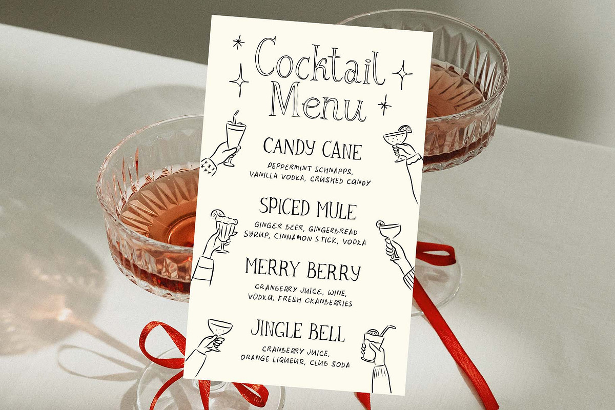Cocktail Night Festive Font Family, a Handwritten Font by Ayya Studio (Photo 18 of 19)