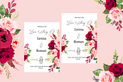 Beautiful Pink Wedding Invitation, an Invitation Template by Weddinginvitation by Fati (Thumbnail 2 of 2)