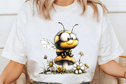 Whimsical Fuzzy Bee PNG Clipart Bund, an Illustration by designcity5 (Thumbnail 4 of 5)