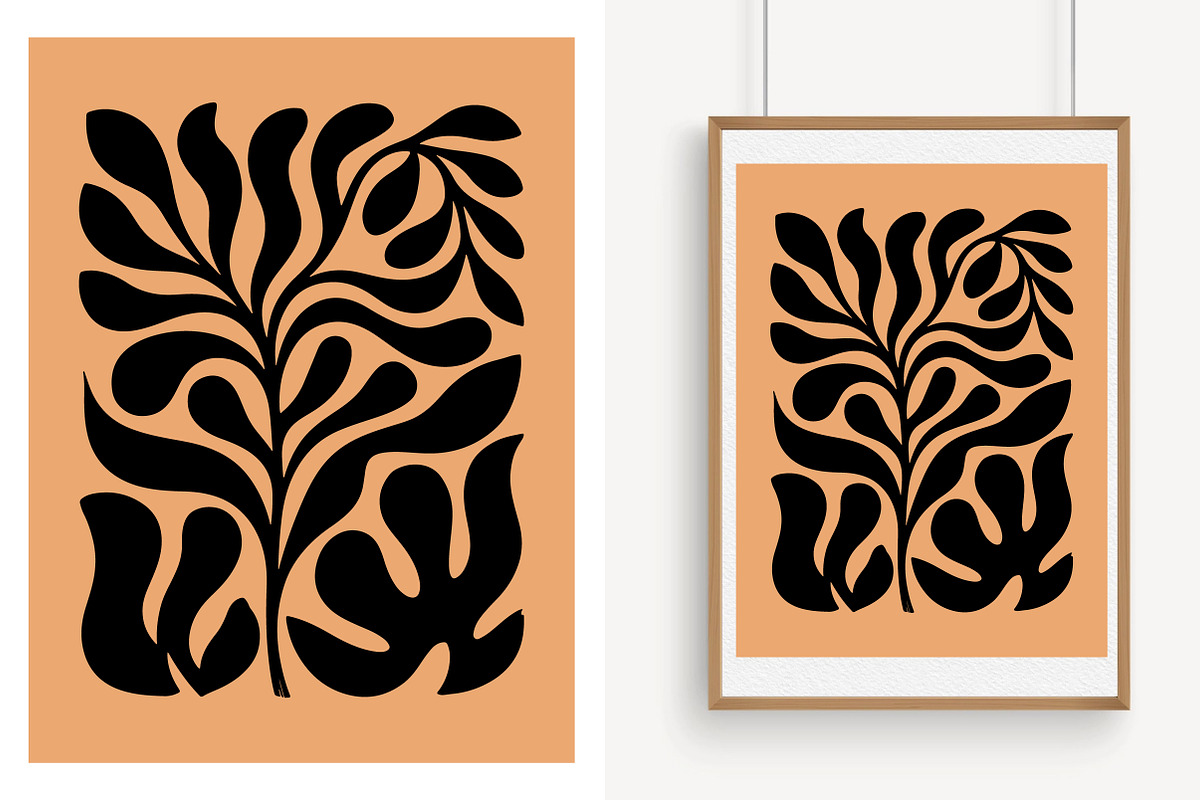Abstract flower wall art posters set, an Illustration by Libby Wishes (Photo 7 of 11)