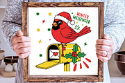 Christmas Cardinal Winter PNG, an Illustration by SinaCreation (Thumbnail 6 of 7)