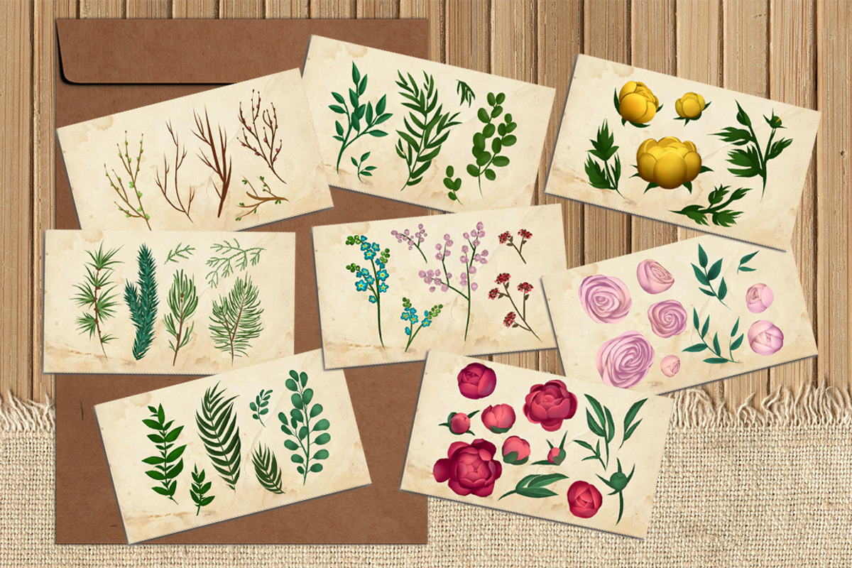 Flower Clipart, a Decorative Illustration by Ira Cvetnaya (Photo 8 of 10)