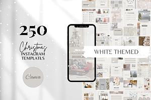 White Christmas Instagram Templates