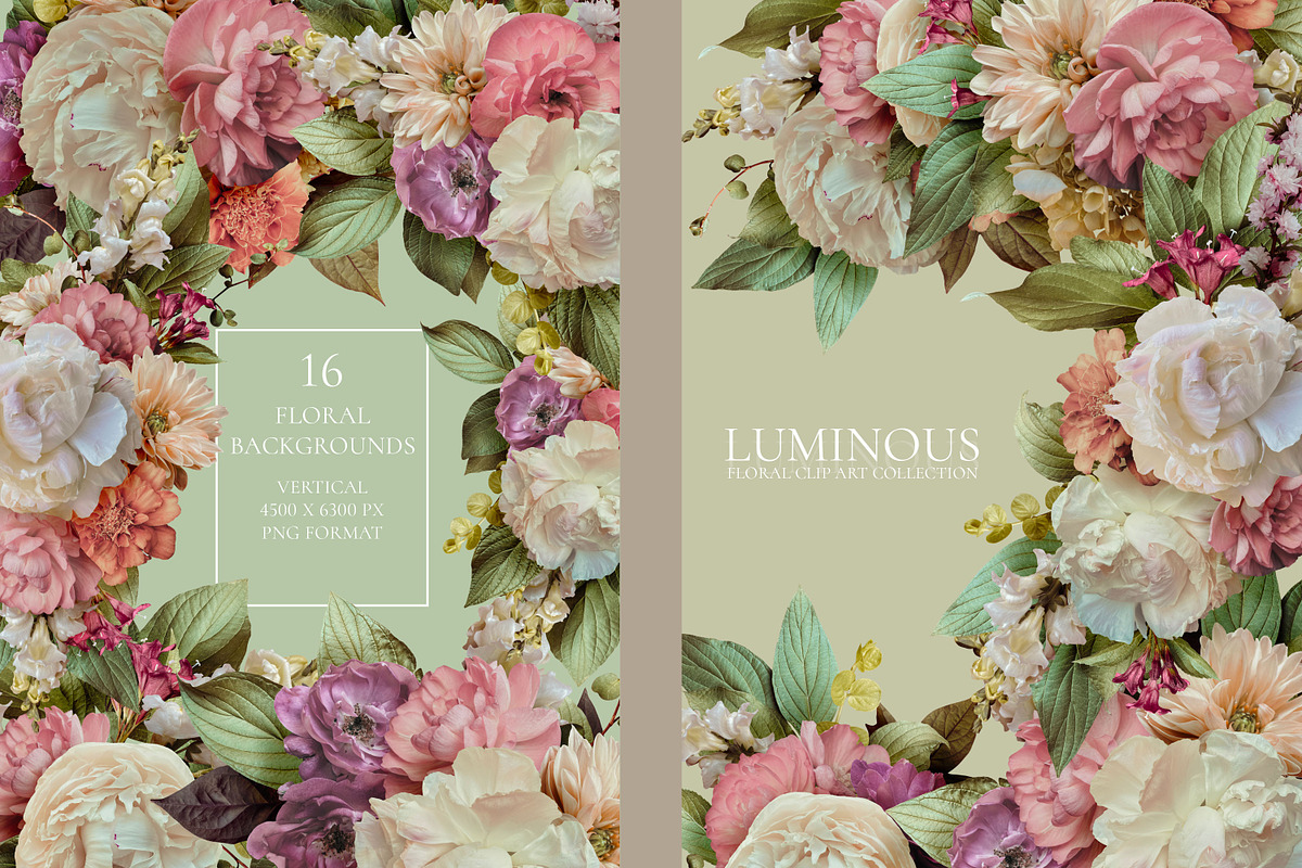 Luminous Floral Clip Art Collection, an Object Graphic by Eclectic Anthology (Photo 3 of 16)