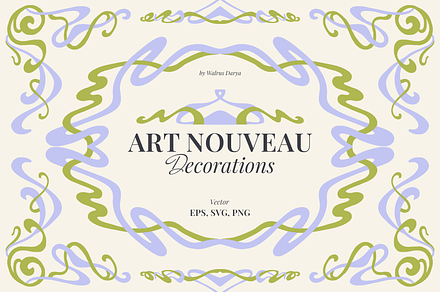 Art Nouveau Decorations, an Object Graphic by Walrus Darya