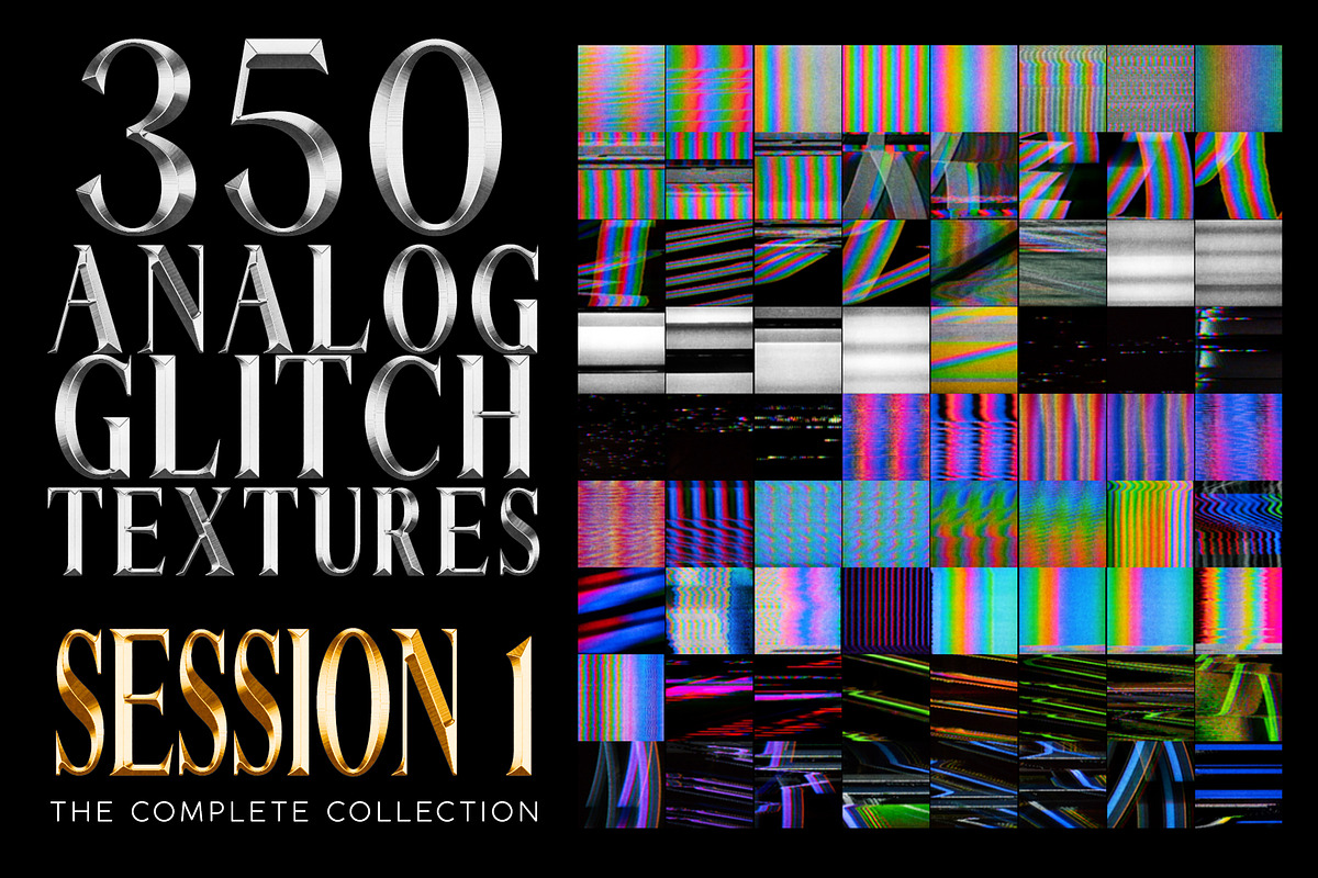 350 VHS Glitch Textures - SESSION 1, a Texture Graphic by Zomb (Photo 1 of 5)