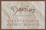 Danios a simple handdrawn font, a Handwritten Font by Salt & Pepper (Thumbnail 1 of 4)