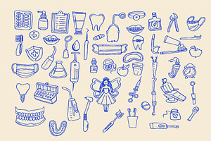 Collection dental-themed, a Healthcare Illustration by Anada Arty