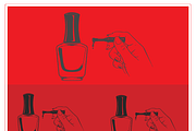Stylish Nail Art Illustration, an Object Illustration by CarWrap design (Thumbnail 1 of 3)