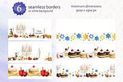 Hanukkah Jewish Watercolor Clipart, a Seasonal Illustration by Elena Malgina Clipart (Thumbnail 8 of 11)