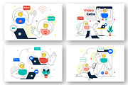 10 Video Call Illustration, a Person Illustration by denayunebgt (Thumbnail 3 of 4)
