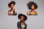 African American Modern Girl, a Person Illustration by Mash Mash Stickers (Thumbnail 8 of 8)