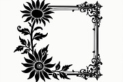 8 Lotus Floral Frame Bundle, an Illustration by Designs_River (Thumbnail 5 of 9)