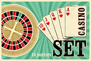 Casino vintage poster., a Decorative Illustration by PoPaShop (Thumbnail 1 of 15)