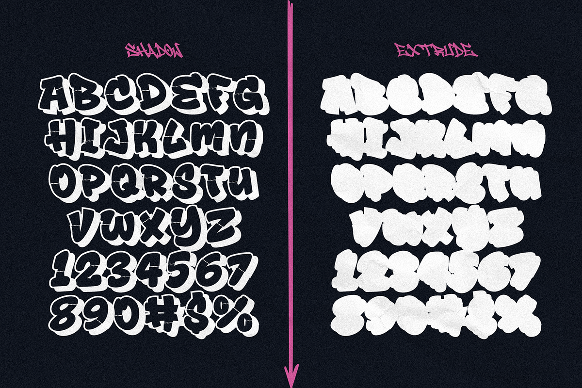 Drop Shade - Layered Melt Graffiti, a Font by figuree studio (Photo 9 of 10)