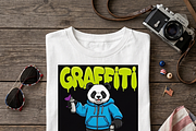 Graffiti Panda Spray Artist, a Shirt Mockup by Vector Stall (Thumbnail 2 of 14)
