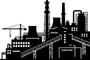 Industrial Factory Silhouette Bundle, an Illustration by Designs_River (Thumbnail 10 of 45)