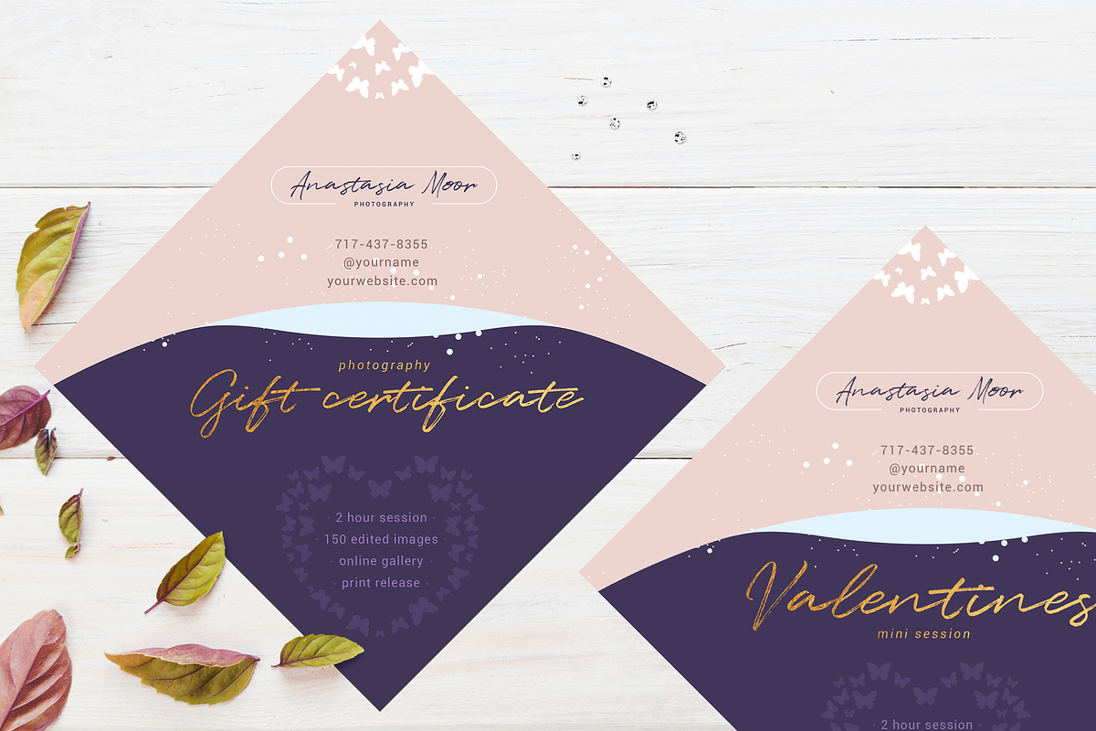Purple Gift Certificate Template, a Card Template by ArealPro (Photo 7 of 7)