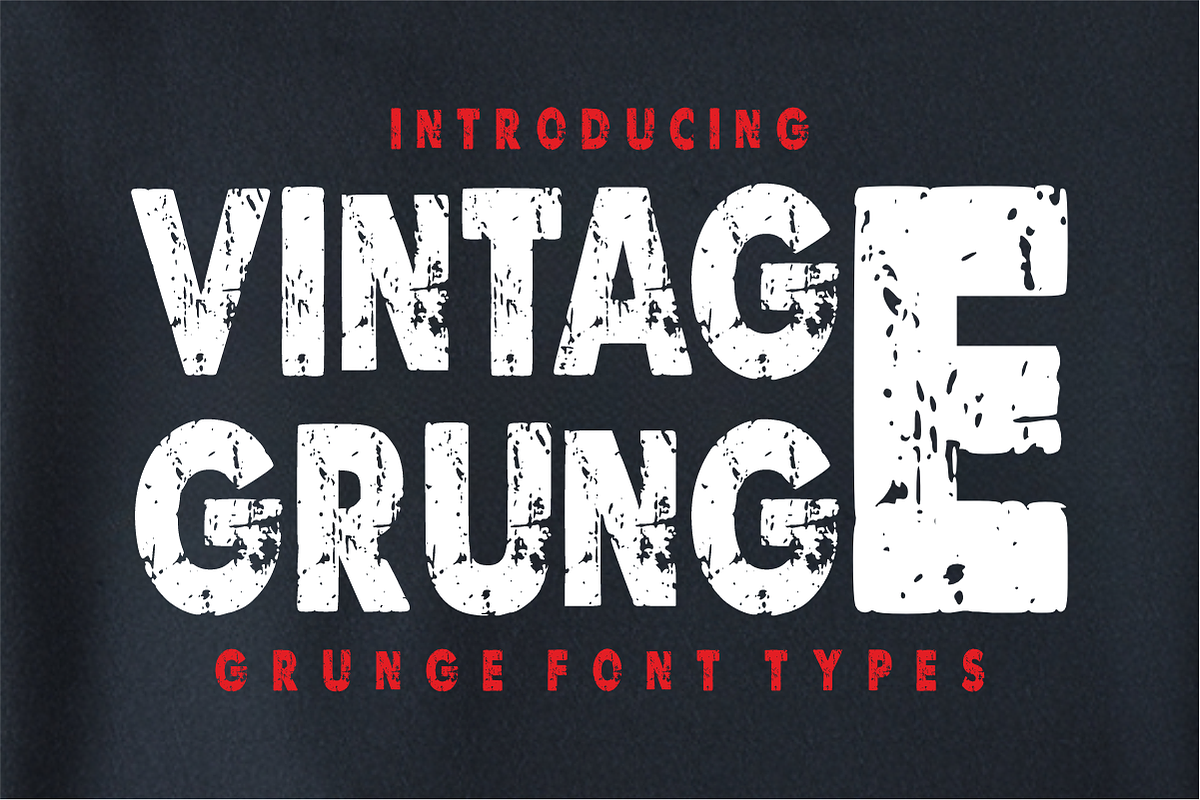 Vintage Grunge - Distressed Font, a Sans Serif Font by KiddoGlyphs Studio (Photo 1 of 6)