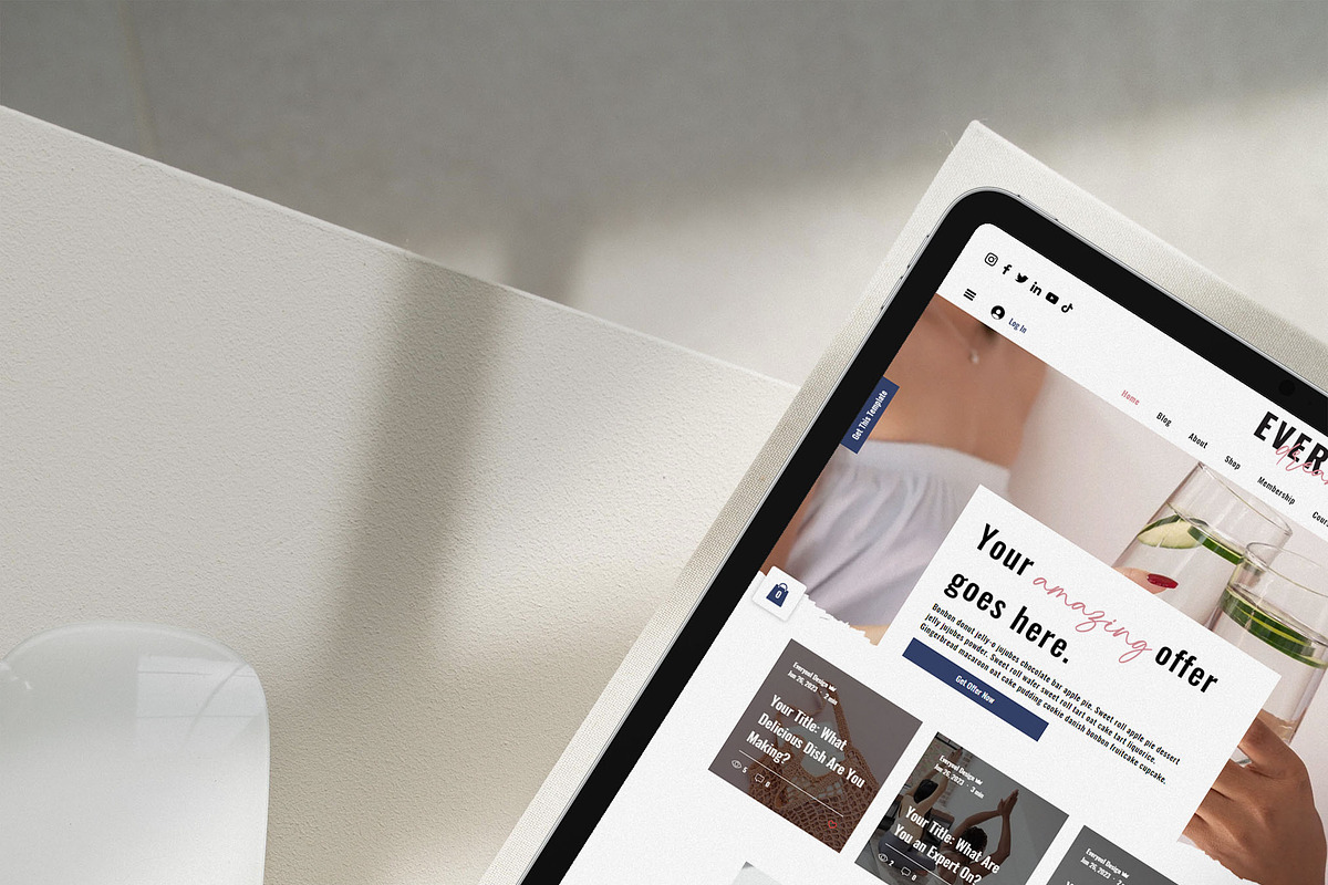 EverDream Wix Website Template, a Wix Template by Girl Boss From Home (Photo 2 of 7)