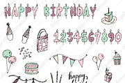 Hand Sketched Vectors - Birthday, an Illustration by r.r.palacios (Thumbnail 3 of 4)