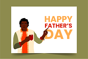 Happy Fathers Day Card, a Card Template by nataliemukundu (Thumbnail 1 of 2)