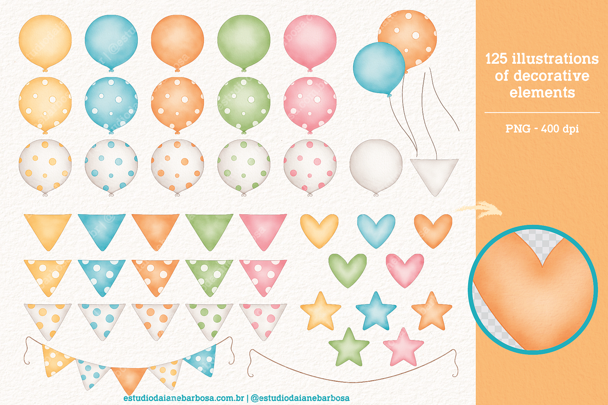 365 Smiles - Cliparts Set, an Illustration by Estudio Daiane Barbosa (Photo 5 of 9)