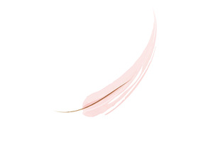Graceful pink watercolor leaf, an Illustration by okskukuruza