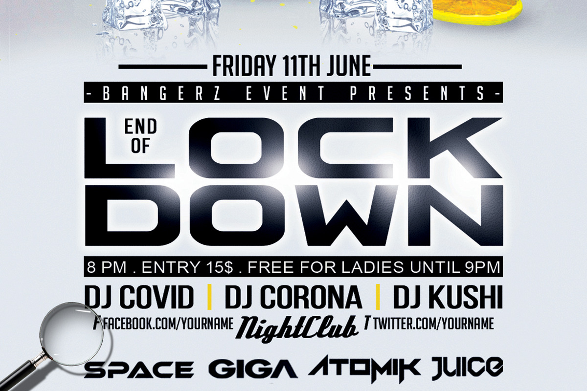 End of Lockdown | Party Flyer, a Flyer Template by GIGA-TEMPLATE (Photo 8 of 8)