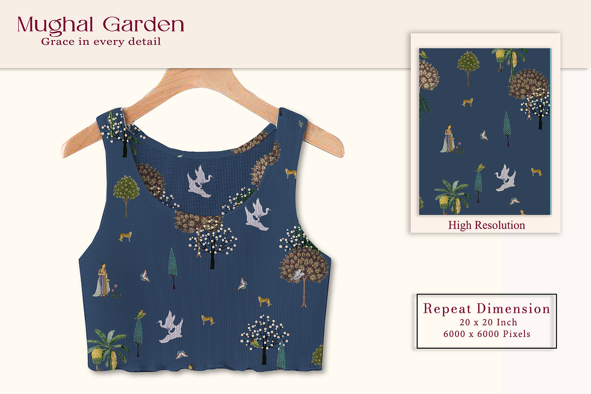 Mughal Garden Prints & Patterns, a Pattern Graphic by GND ART STUDIO (Photo 3 of 8)