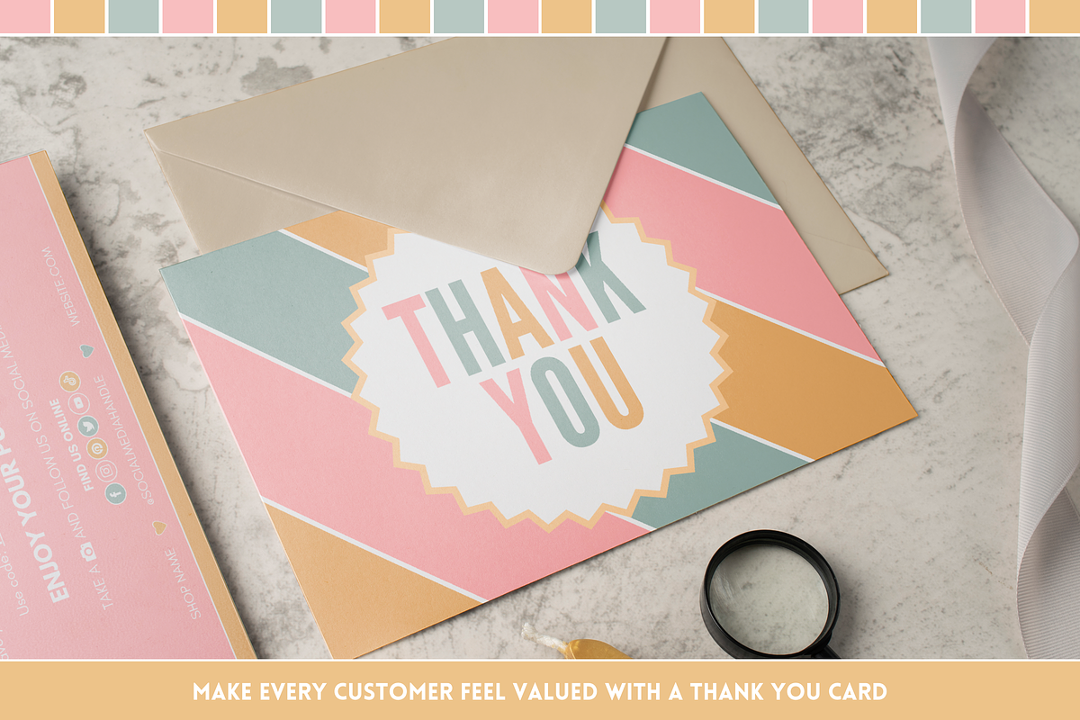 Cute Thank You Card Template, a Card Template by SunshineStudioBoutique (Photo 8 of 10)