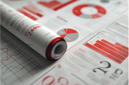 Financial newspaper showing charts, a Business Photo by Ylivdesign