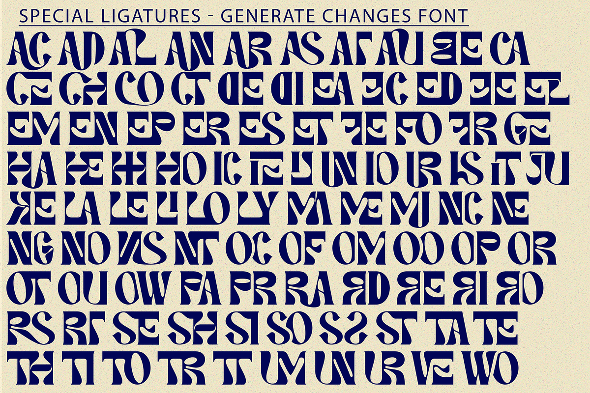 Generate Changes Font, a Sans Serif Font by 177Studio (Photo 7 of 8)