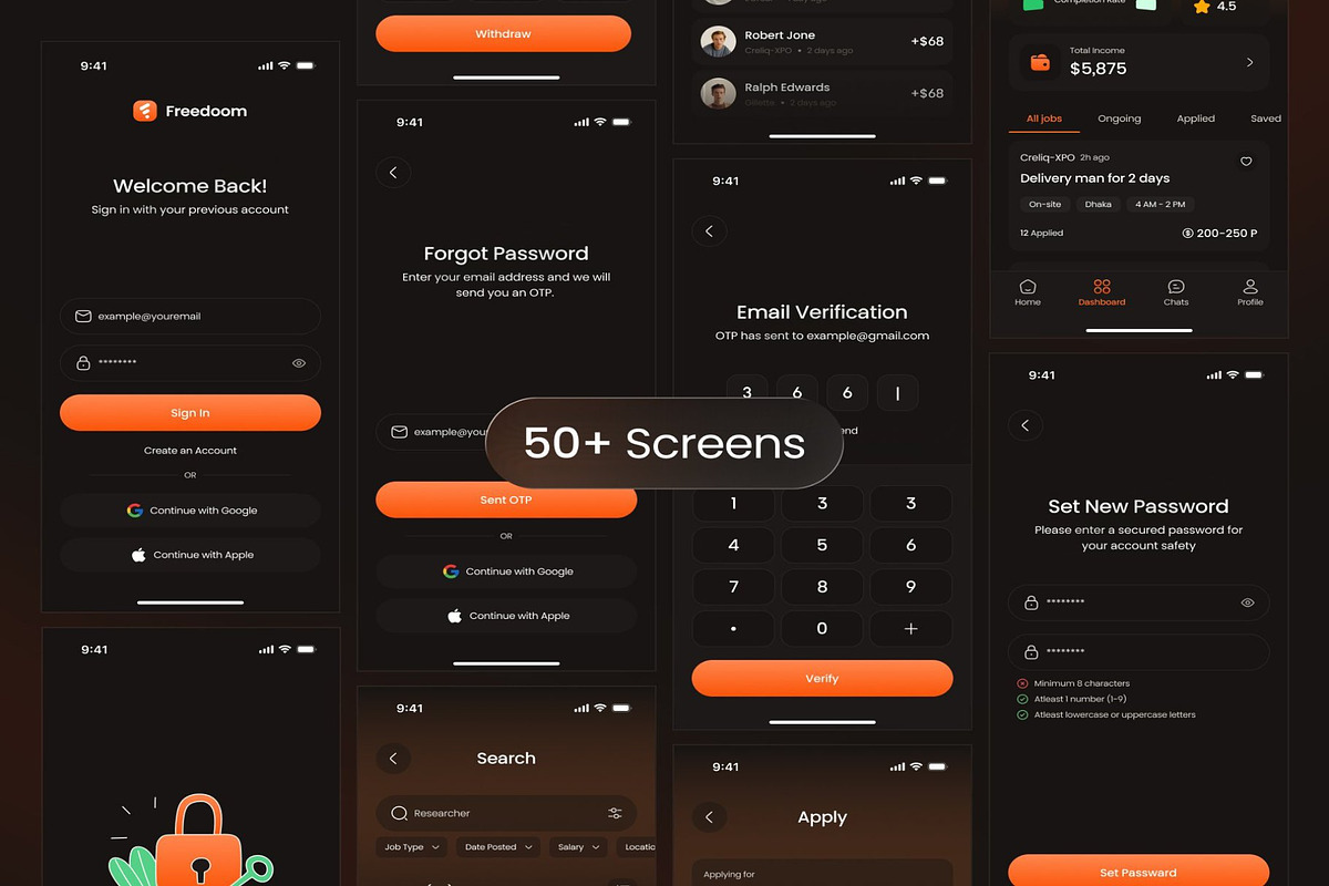 Part Time Job Finder App UI Kit preview 6