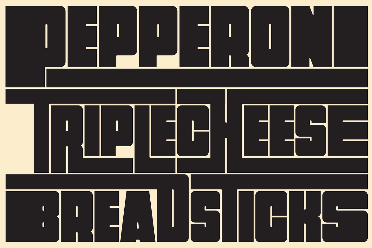 Stuffed Crust, a Font by Drew Melton (Photo 9 of 11)