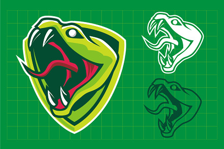 SNAKE HEAD MASCOT LOGO VECTOR
