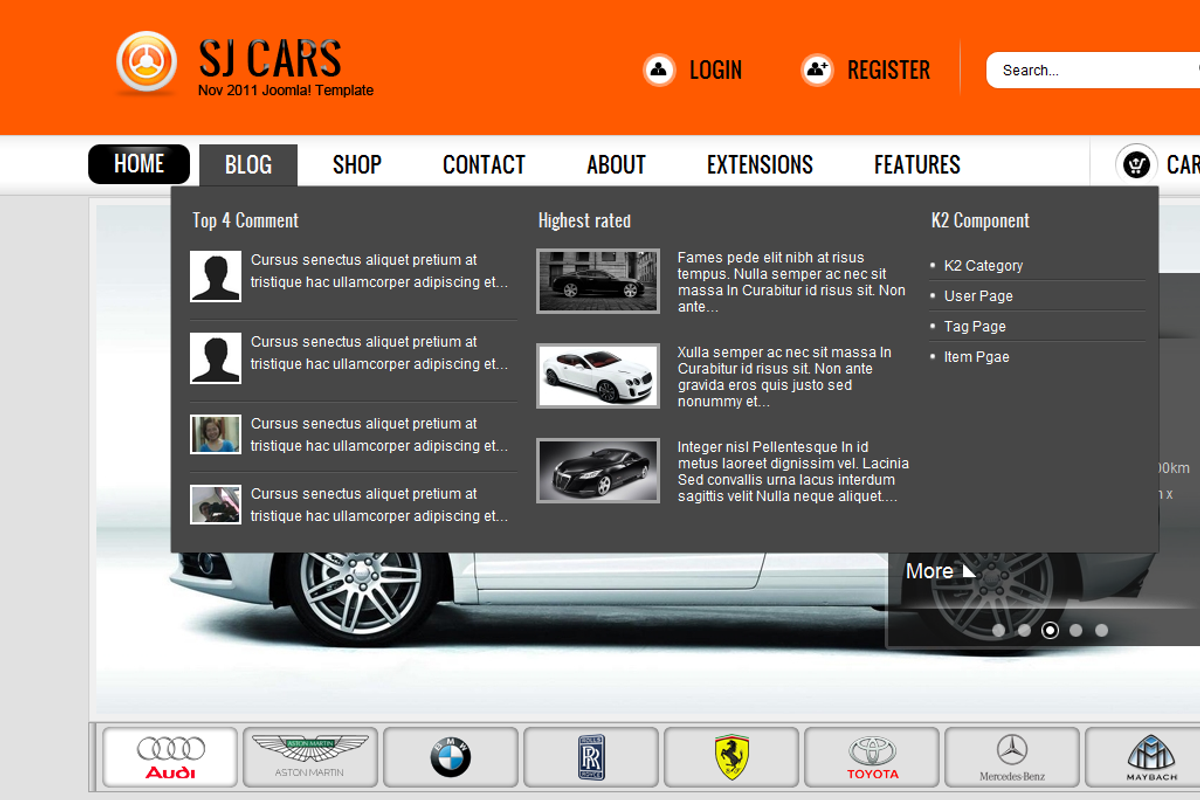 SJ Cars with VirtueMart supported, a Websites & App Template by YouTech (Photo 4 of 5)