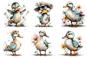 Whimsical Spring Duck Clipart, an Illustration by Dream Creation (Thumbnail 6 of 7)