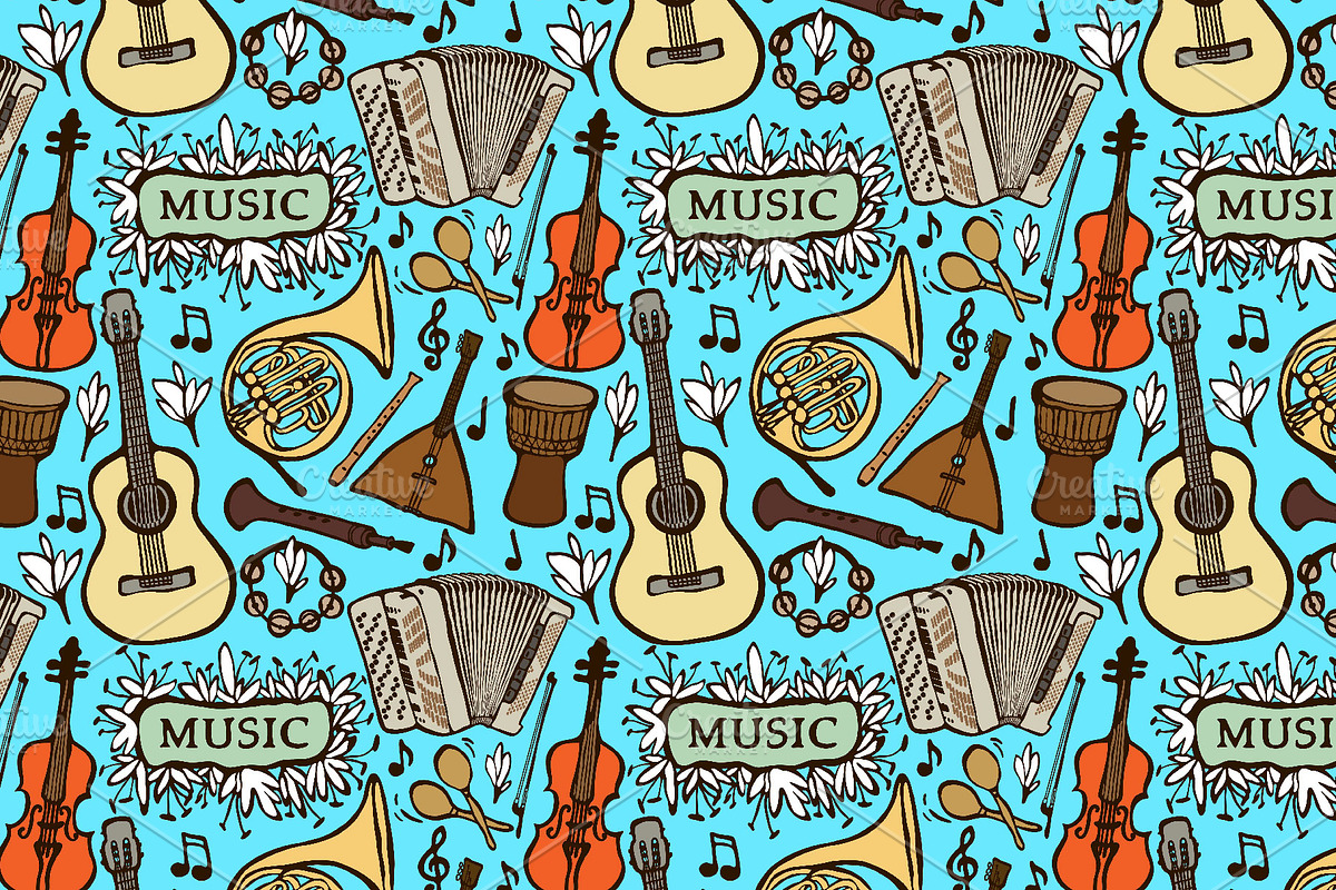 Musical Instruments, a Pattern Graphic by HANNA V (Photo 6 of 6)