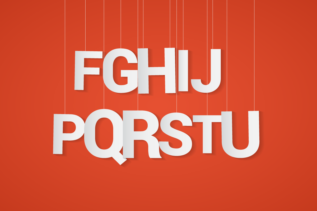 Paper lettehs handeg on string., an Object Graphic by Sergey Mironov's store (Photo 2 of 5)