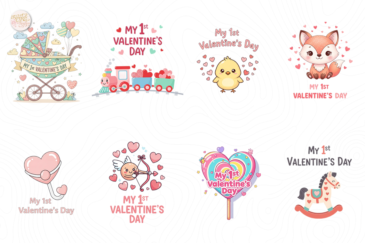 My 1st Valentine’s Day PNG Clipart, an Object Illustration by KennedyStudio (Photo 2 of 5)